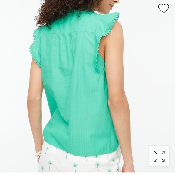 ✨2xHP✨J.Crew Sleeveless Ruffle Top - Picture 7 of 7